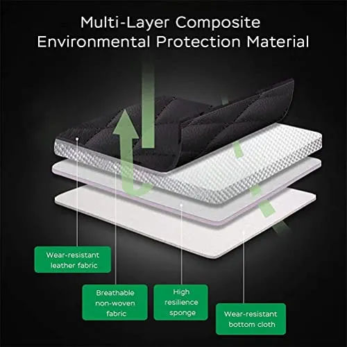 Front & Rear Seat Covers for Chevy Chevrolet Bolt EV EUV Car Seat Cover Luxury PU Leather Comfortable Stylish Black×Green