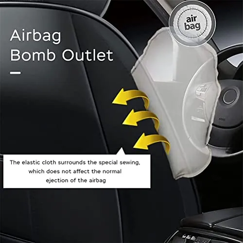 Front Seat Covers for Chevy Chevrolet Bolt EV EUV Car Seat Cover Luxury PU Leather Comfortable Stylish Black