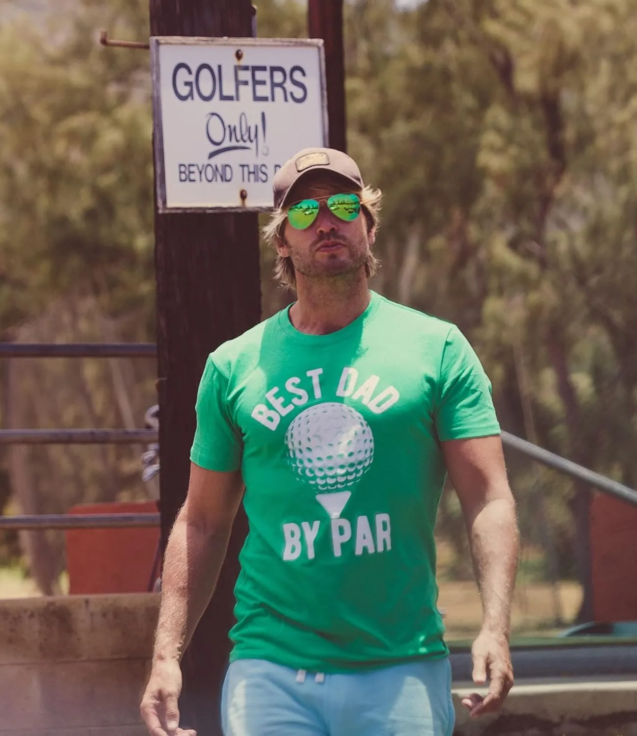 Funny Mens Golfing T Shirts Best Dad by Par and Other Graphic Golf Tees for Dads
