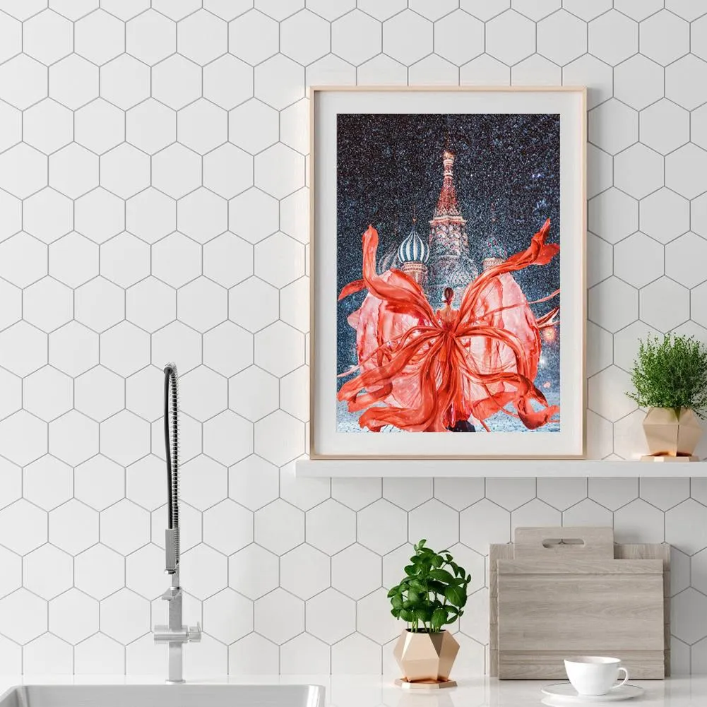Girl Tower - Full Round Diamond - 30x40CM