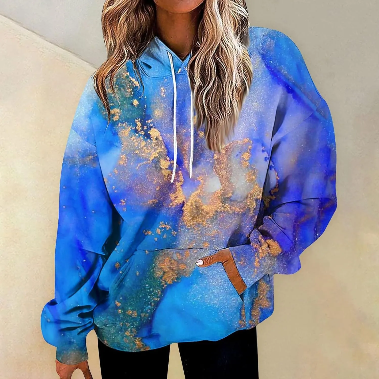 GOFULY Women'S Fashion Hoodies & Sweatshirts Long Sleeve Drawstring Sweatshirt Gradient Color Fall 2024 Casual Sweatshirts