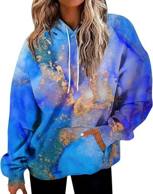 GOFULY Women'S Fashion Hoodies & Sweatshirts Long Sleeve Drawstring Sweatshirt Gradient Color Fall 2024 Casual Sweatshirts