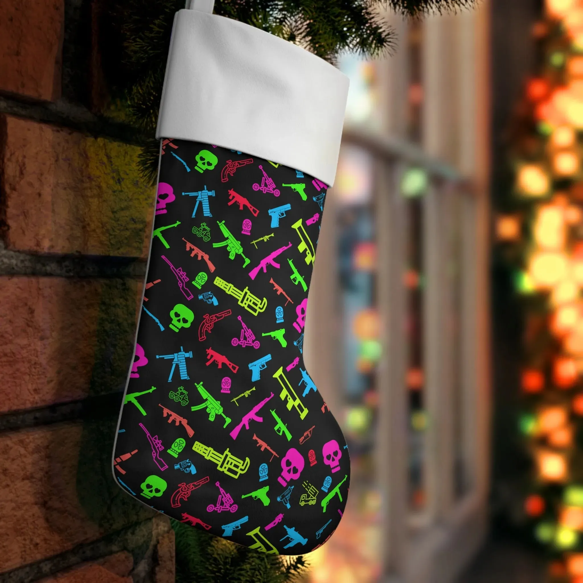 Guns and Skulls Holiday Stocking