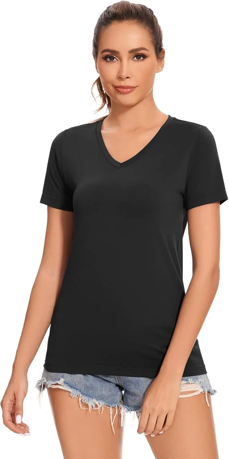 GXXGE Quick Dry Workout Tops for Women Short Sleeve Athletic Tees Breathable Gym Running Yoga T Shirts Sun Protection UPF50 