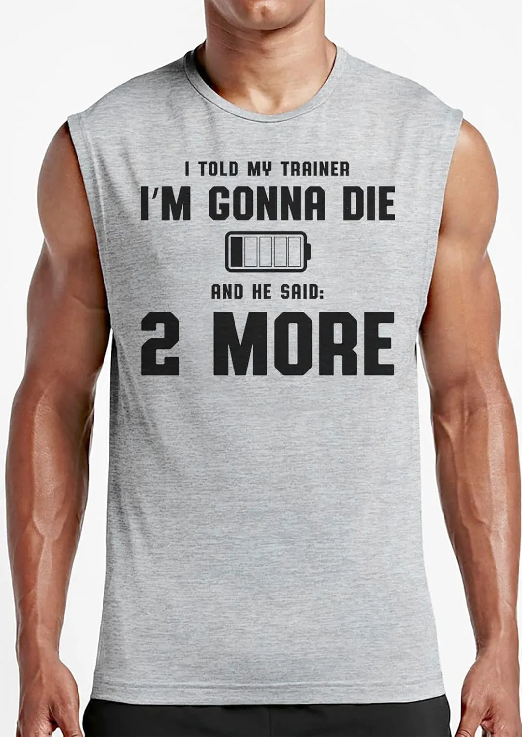 Gymish Lifestyle Graphic Gym Muscle Tank Tops for Men  Funny Sleeveless Workout Lifting Shirts