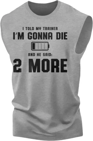 Gymish Lifestyle Graphic Gym Muscle Tank Tops for Men  Funny Sleeveless Workout Lifting Shirts