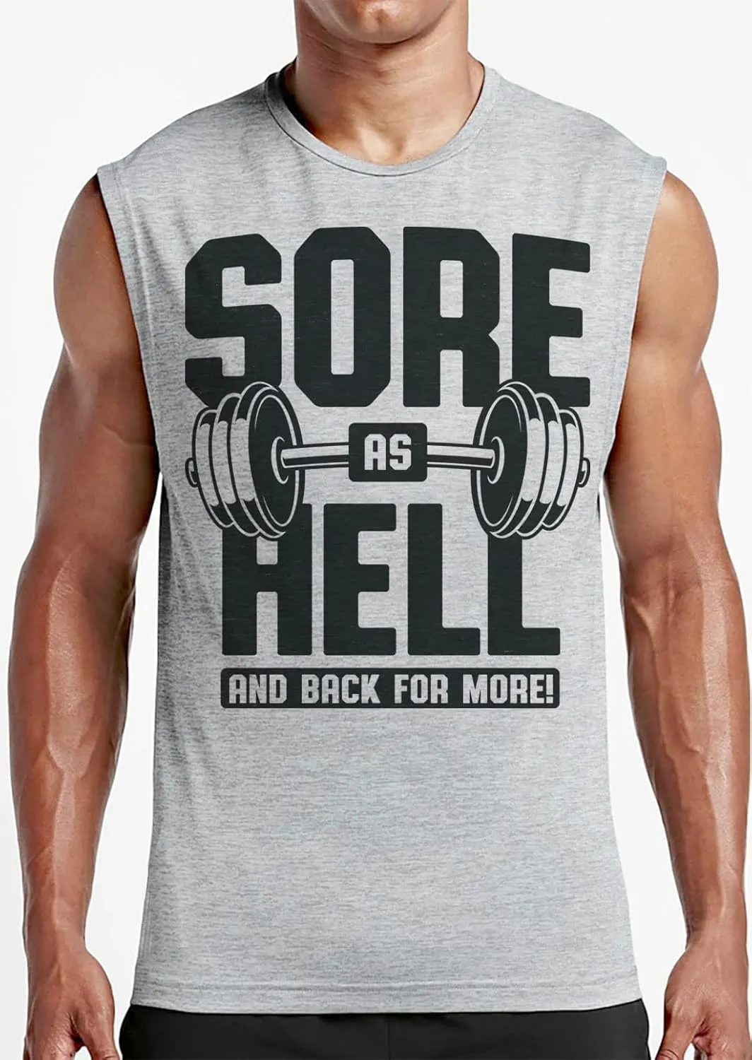 Gymish Lifestyle Graphic Gym Muscle Tank Tops for Men  Funny Sleeveless Workout Lifting Shirts