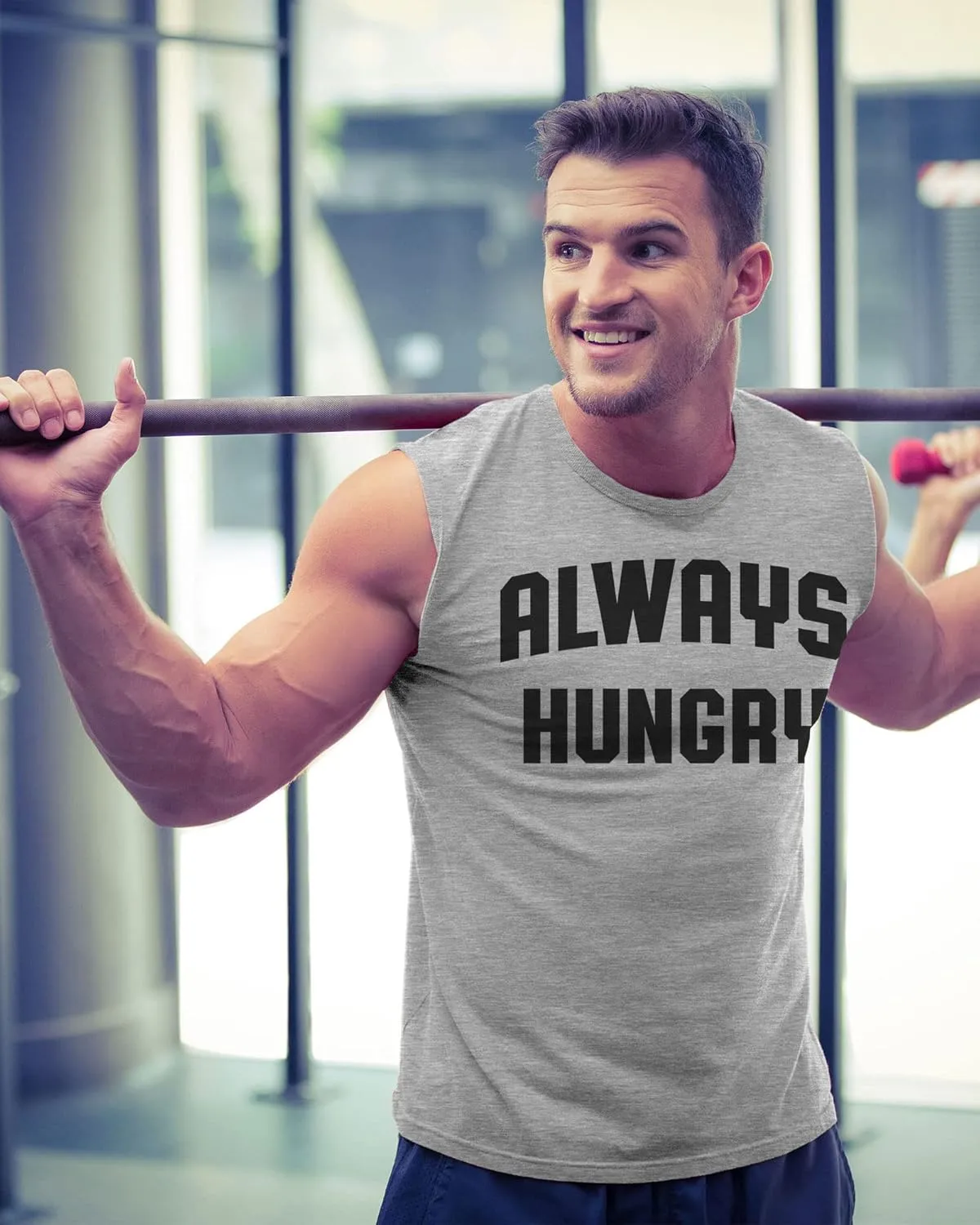 Gymish Lifestyle Graphic Gym Muscle Tank Tops for Men  Funny Sleeveless Workout Lifting Shirts