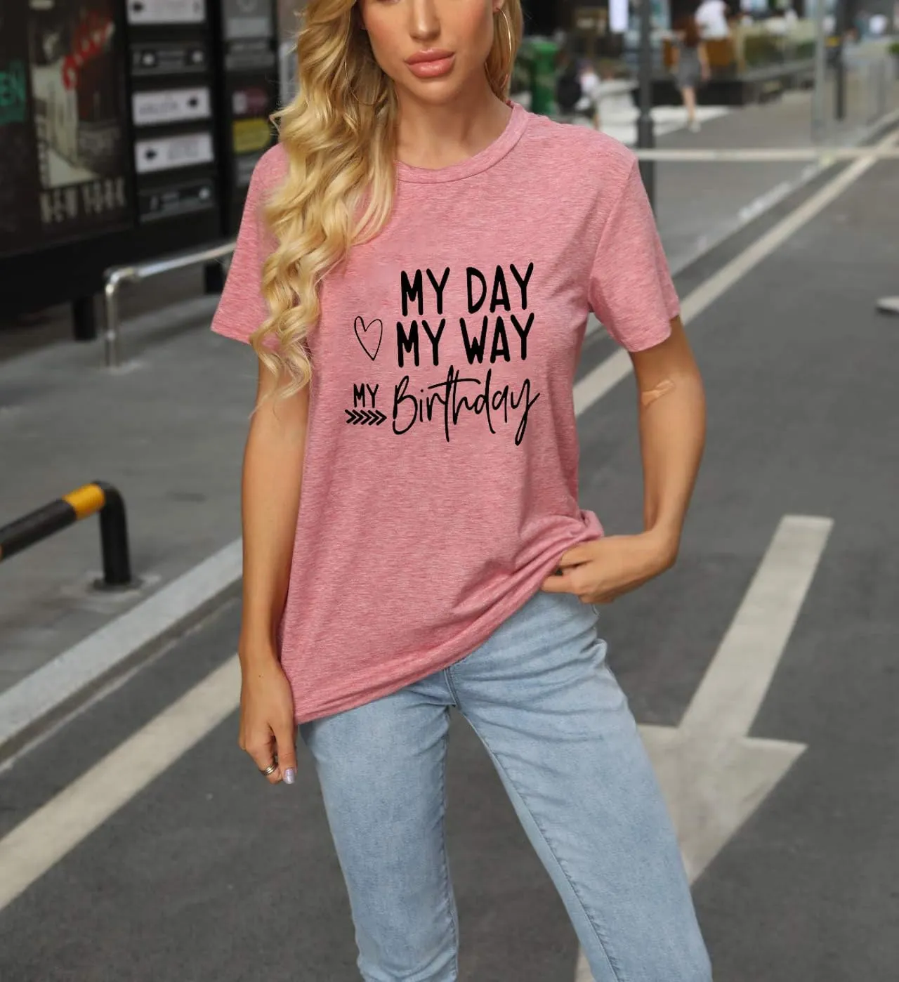 Happy Birthday Shirts for Women Cute My Day My Way Birthday Girl T-Shirt