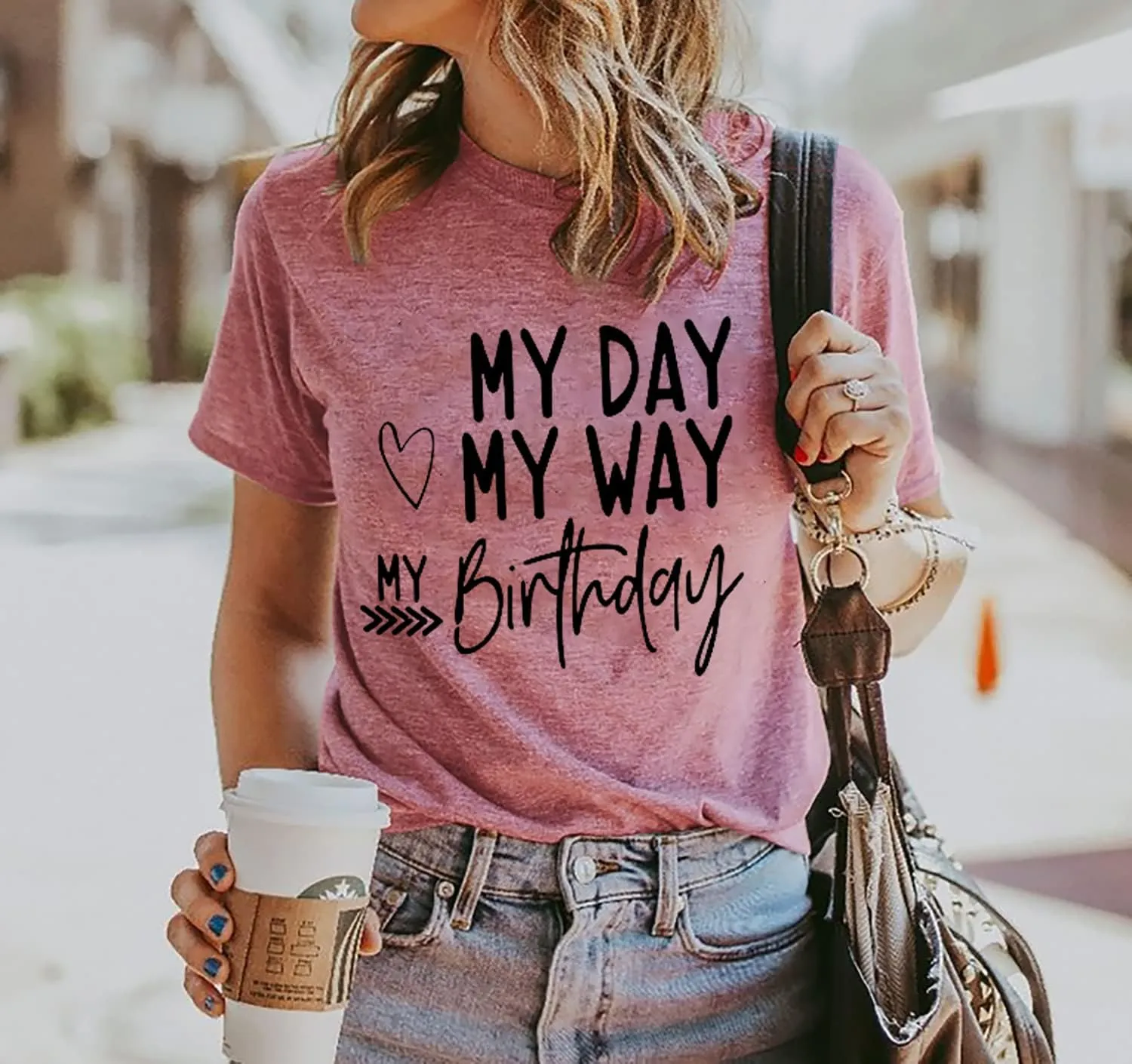 Happy Birthday Shirts for Women Cute My Day My Way Birthday Girl T-Shirt