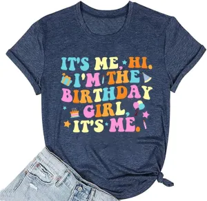 Happy Birthday Shirts for Women Cute My Day My Way Birthday Girl T-Shirt