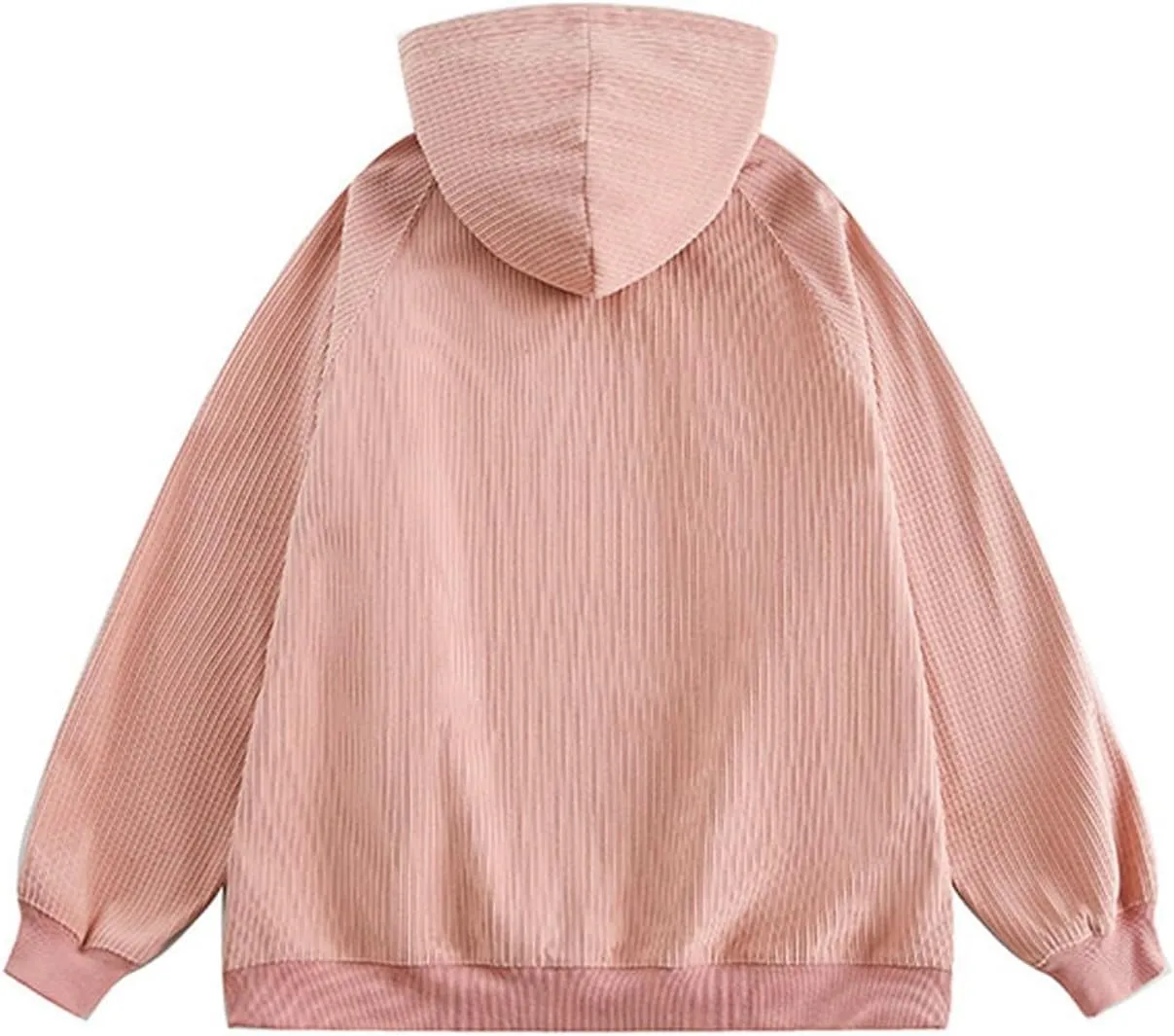 hlysgo Corduroy Hoodies for Men Women, Oversized Sweatshirt with Pocket Casual Thicken Hoodies Pullover Fall Winter Clothes