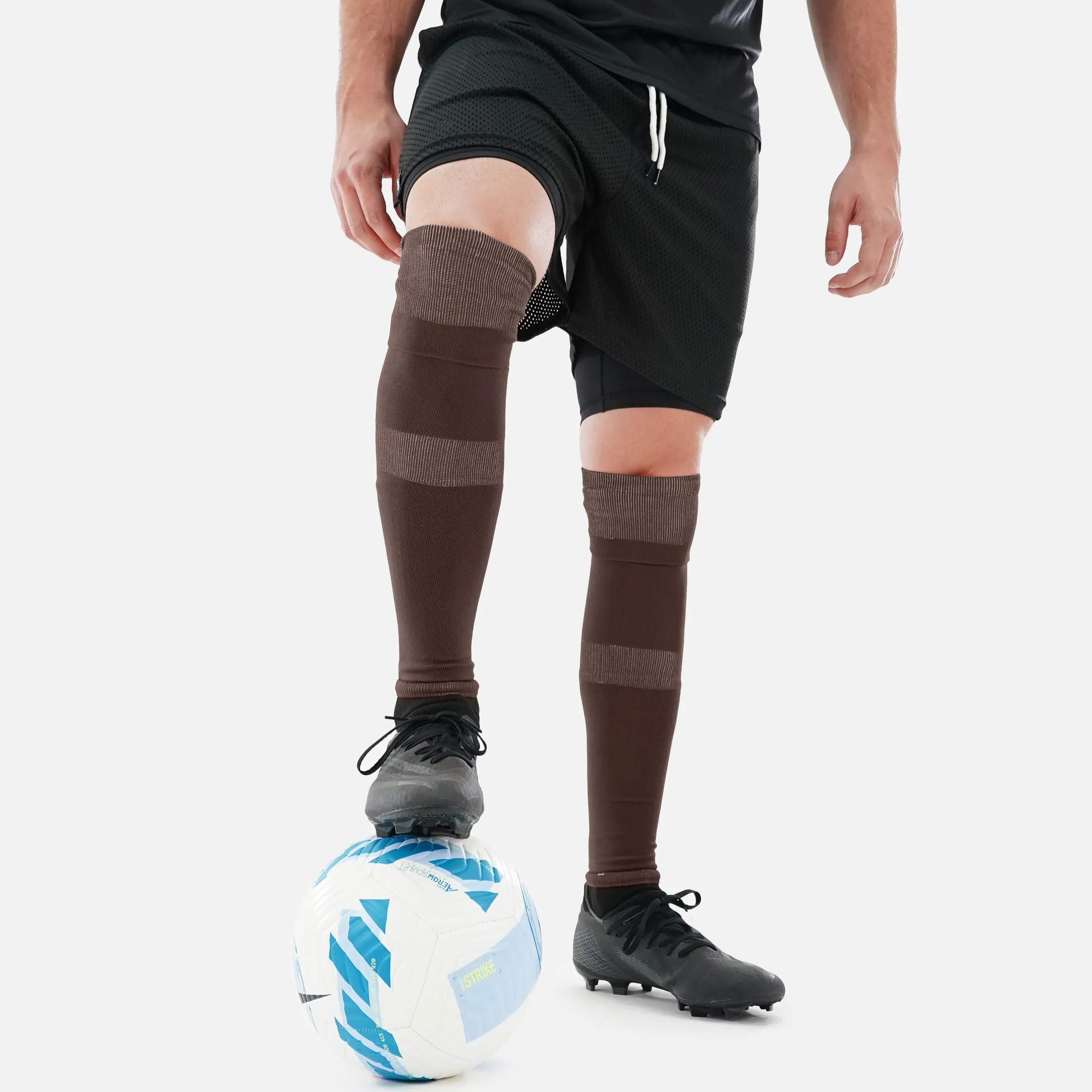 Hue Brown Soccer Leg Sleeves