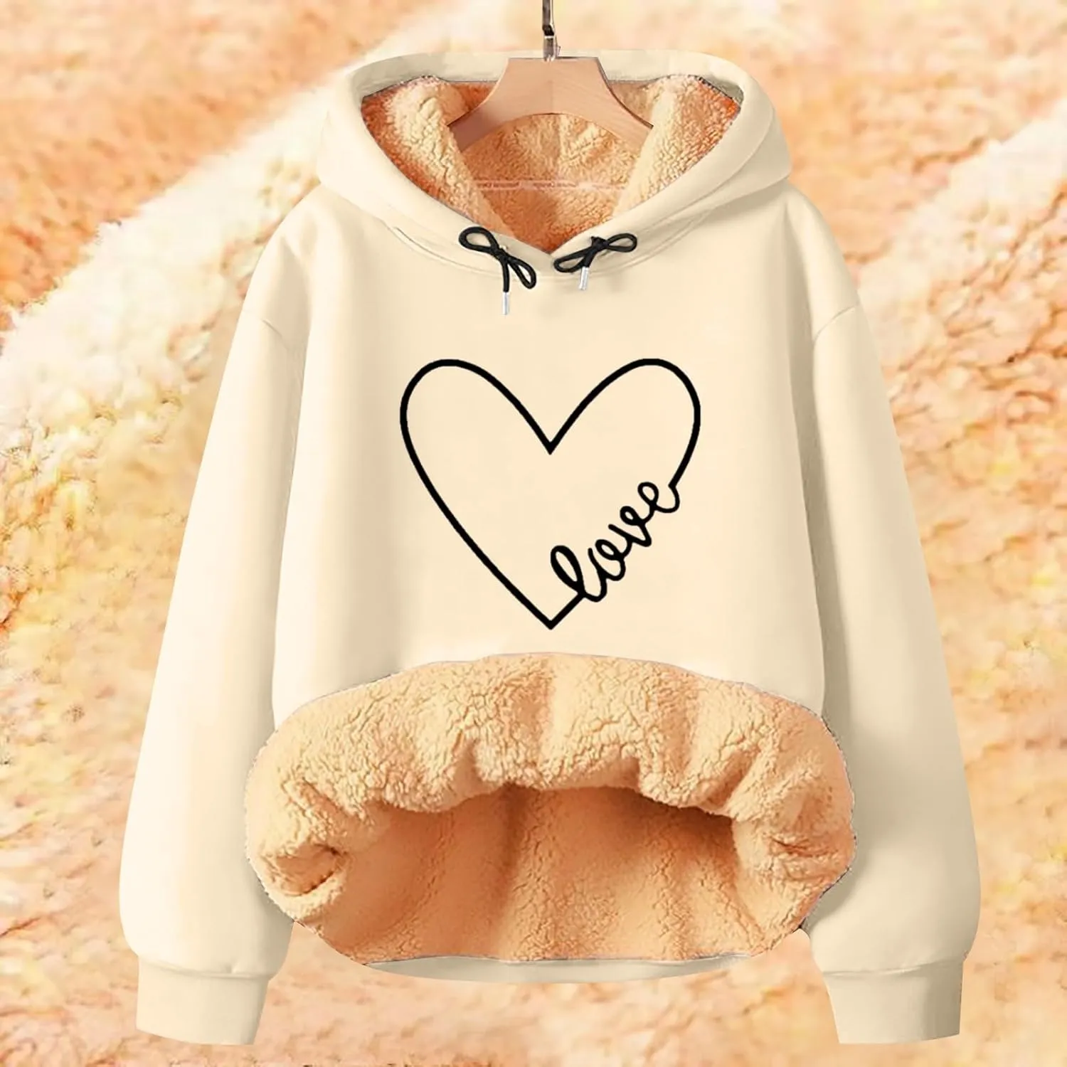 JOFOW womens graphic hoodies hooded sweatshirt women cute sweatshirts for women essentials hoodie
