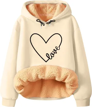 JOFOW womens graphic hoodies hooded sweatshirt women cute sweatshirts for women essentials hoodie