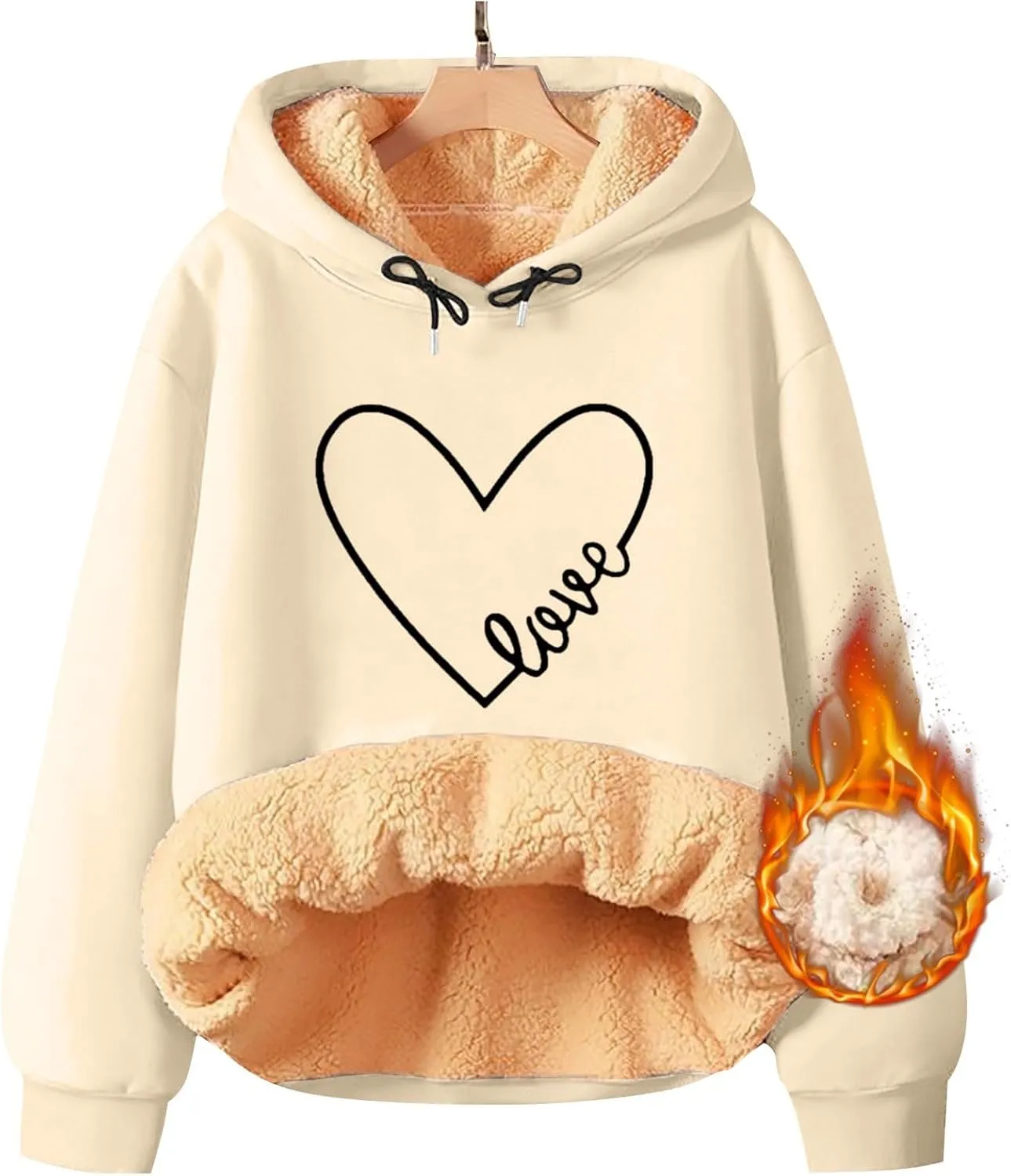 JOFOW womens graphic hoodies hooded sweatshirt women cute sweatshirts for women essentials hoodie