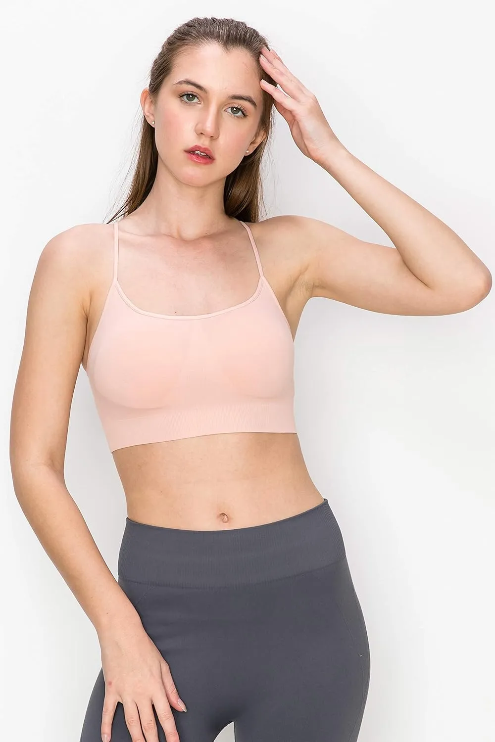 Kurve Women's Shelf Bras Padded Cami with Removable Pads, UPF 50  (Made in USA)
