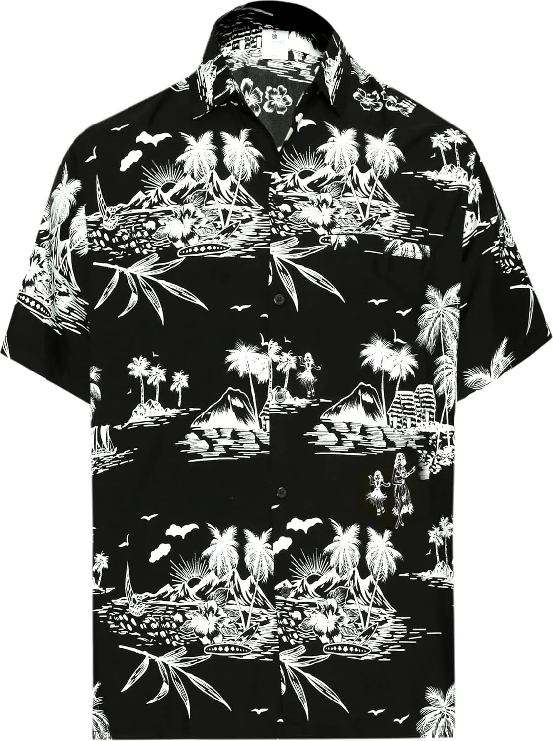 LA LEELA Men's Hawaii Shirt Button Down Cruise