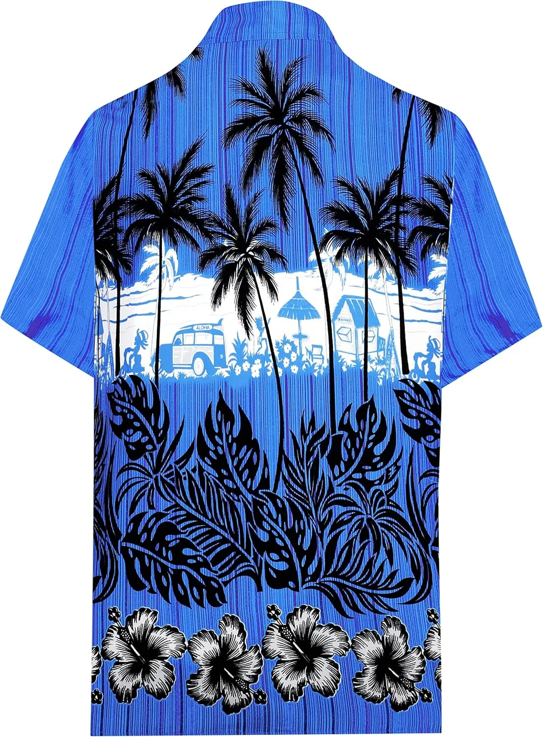 LA LEELA Men's Hawaii Shirt Button Down