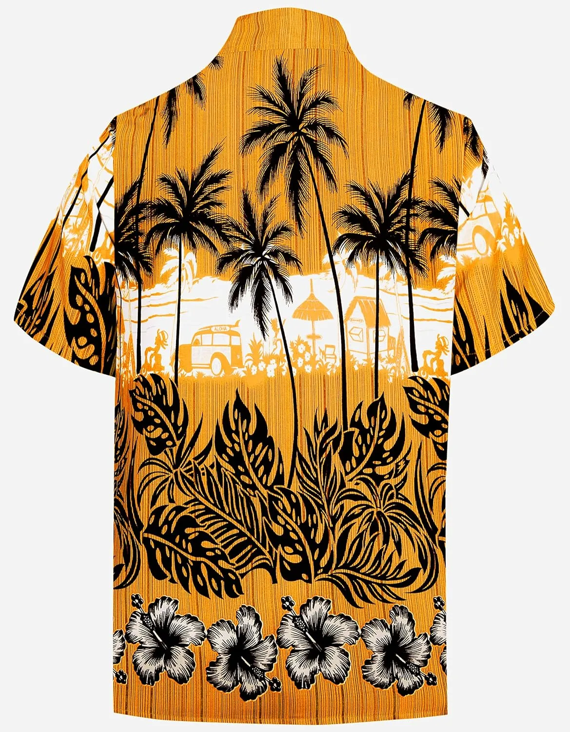 LA LEELA Men's Hawaii Shirt Button Down