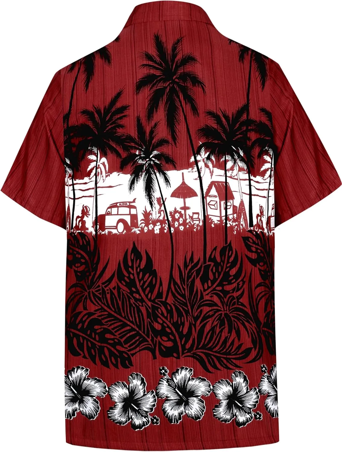 LA LEELA Men's Hawaii Shirt Button Down