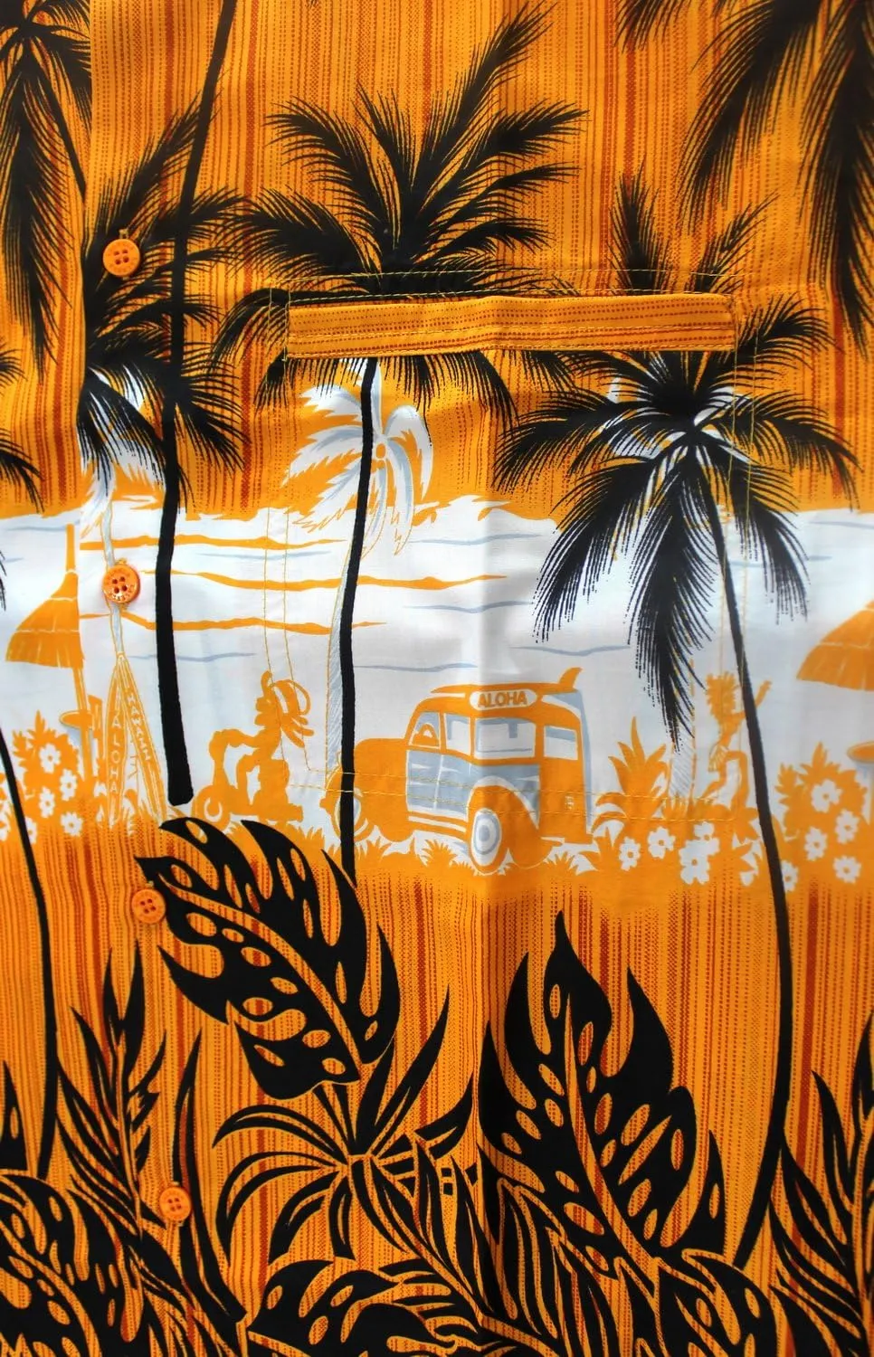 LA LEELA Men's Hawaii Shirt Button Down