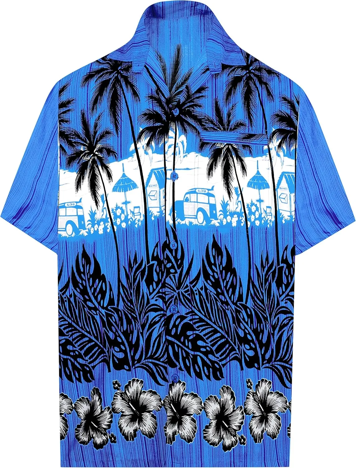 LA LEELA Men's Hawaii Shirt Button Down