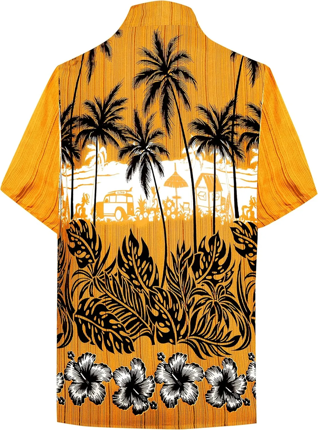 LA LEELA Men's Hawaii Shirt Button Down