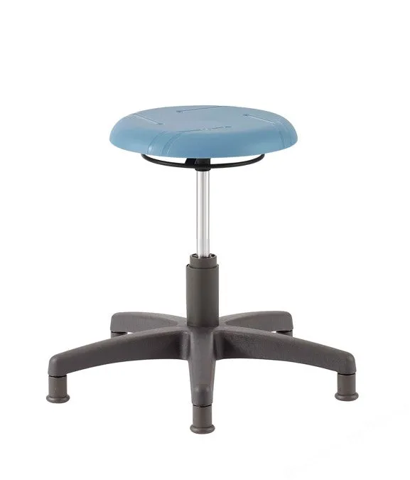LABORATORY STOOL ADJ. 420 TO 550MM WITH GLIDES W/O BACKREST