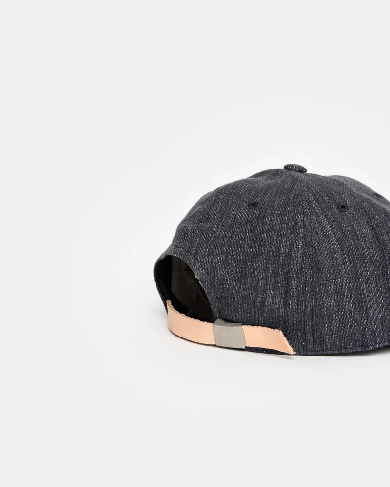 Leather Strap Cap in Grey