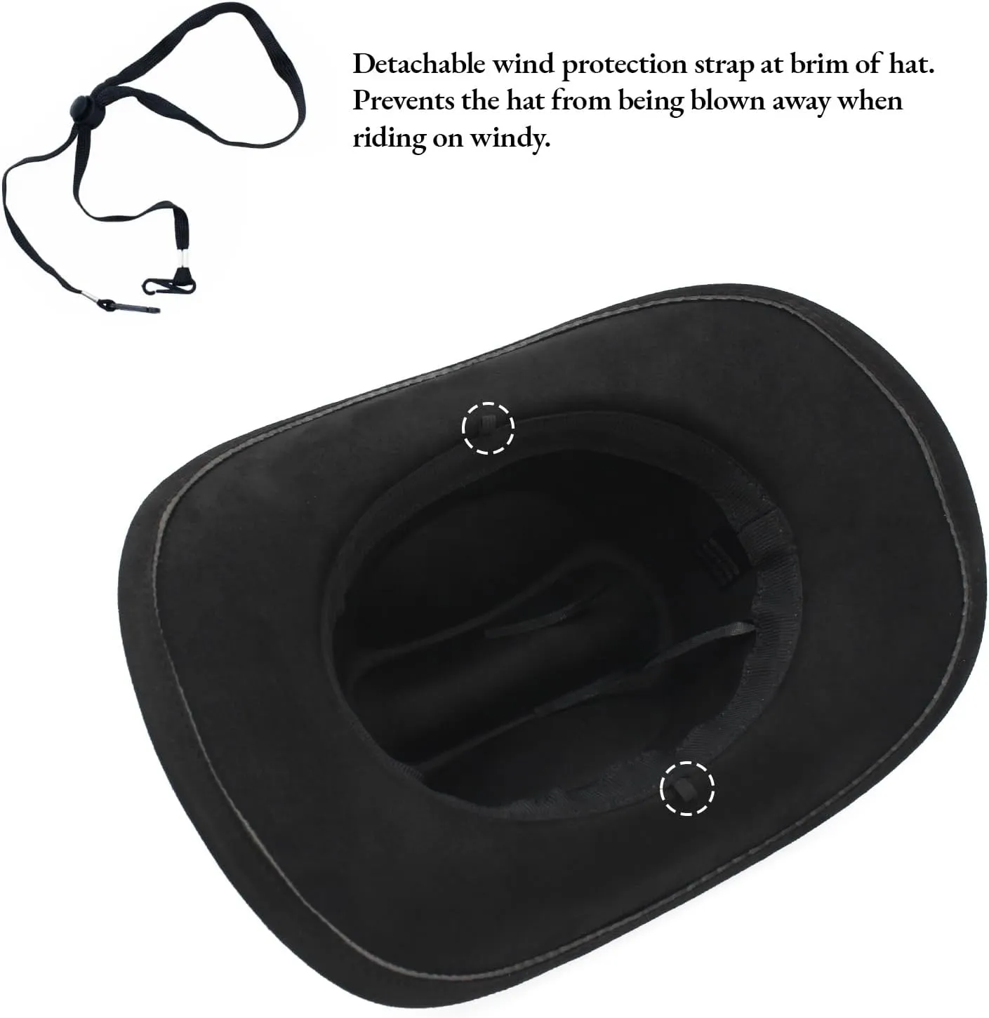 LIDHAY Cowboy Hat for Women Men with Shapeable Wide Brim Western Suede Hat for Cowboys and Cowgirls