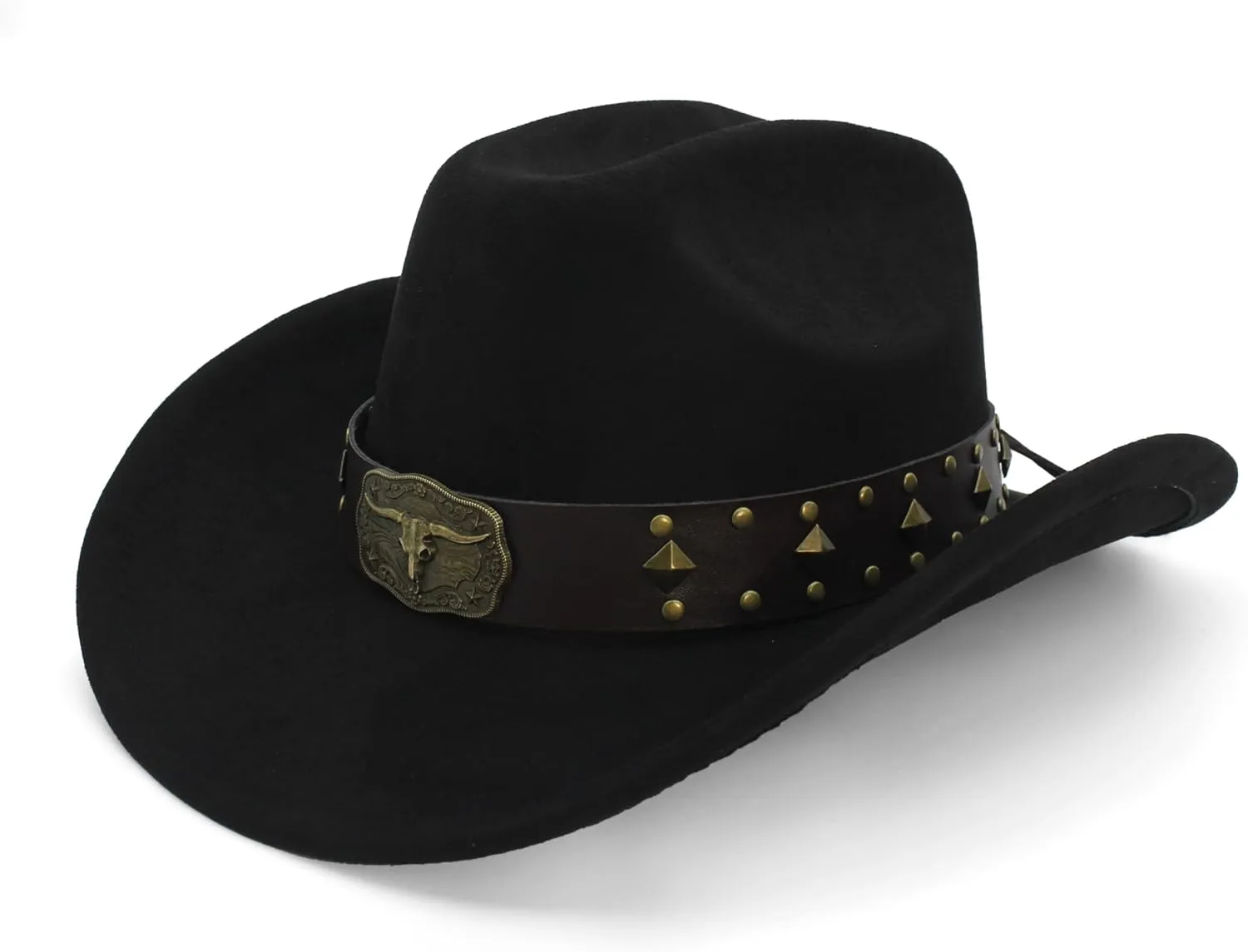 LIDHAY Cowboy Hat for Women Men with Shapeable Wide Brim Western Suede Hat for Cowboys and Cowgirls