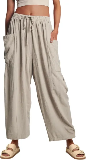 LILLUSORY Womens Linen Wide Leg Pants 2025 Casual Loose Lightweigt Beach Palazzo Harem Pants