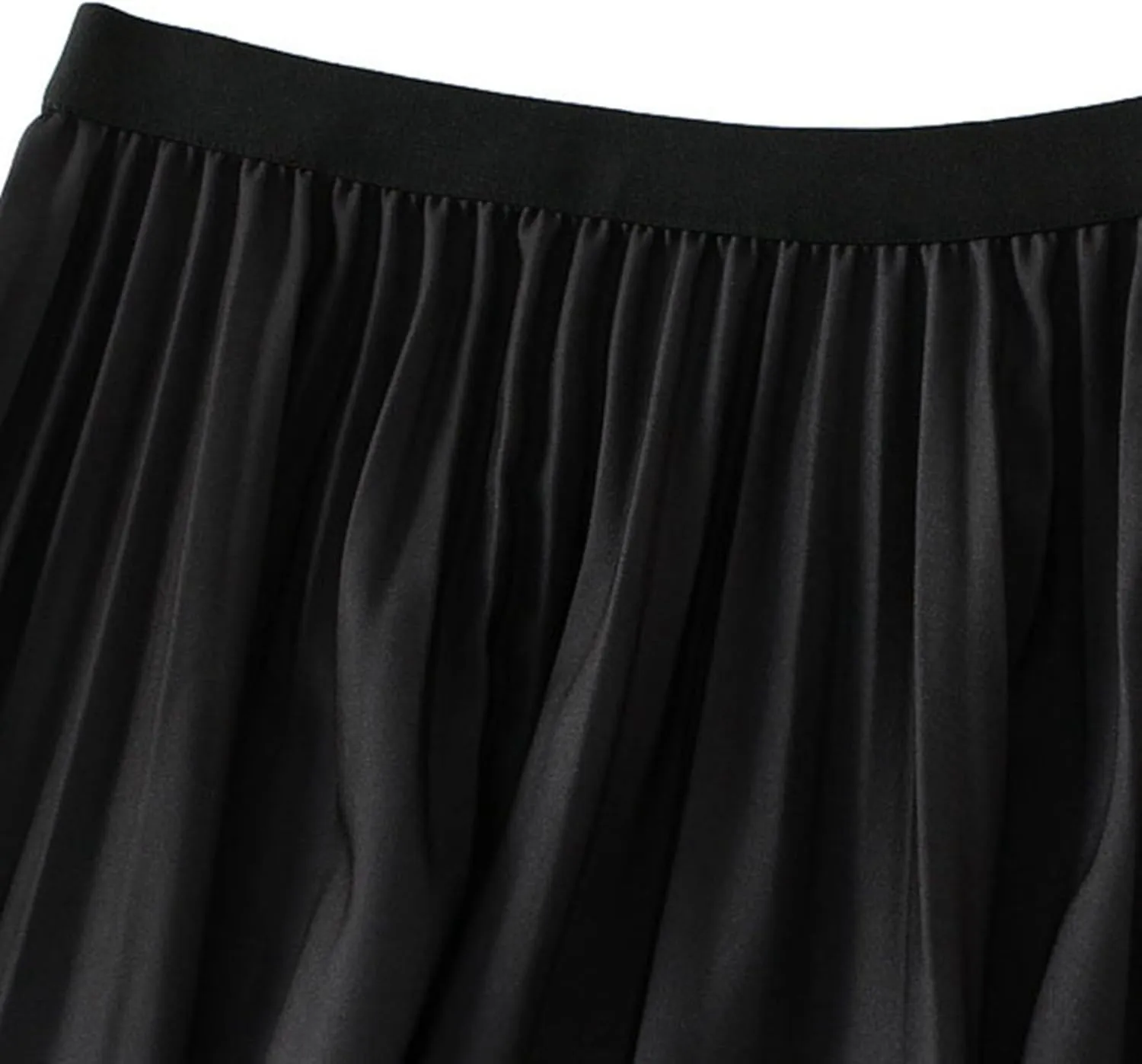 Long Skirts for Women High Waisted Slim Gradient Pleated A Line Skirt Polka Dot Print Midi Skirts for Parties