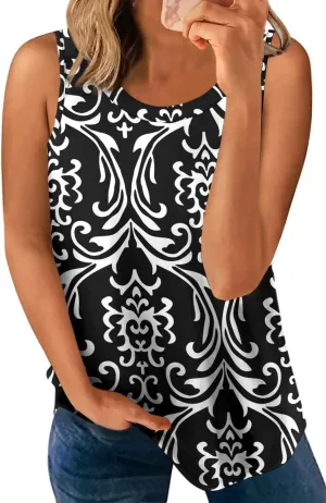 LONGYUAN Womens Tank Tops 2025 Casual Tunics Loose Sleeveless Summer Tops Basic Ladies Tee Shirts M-3XL