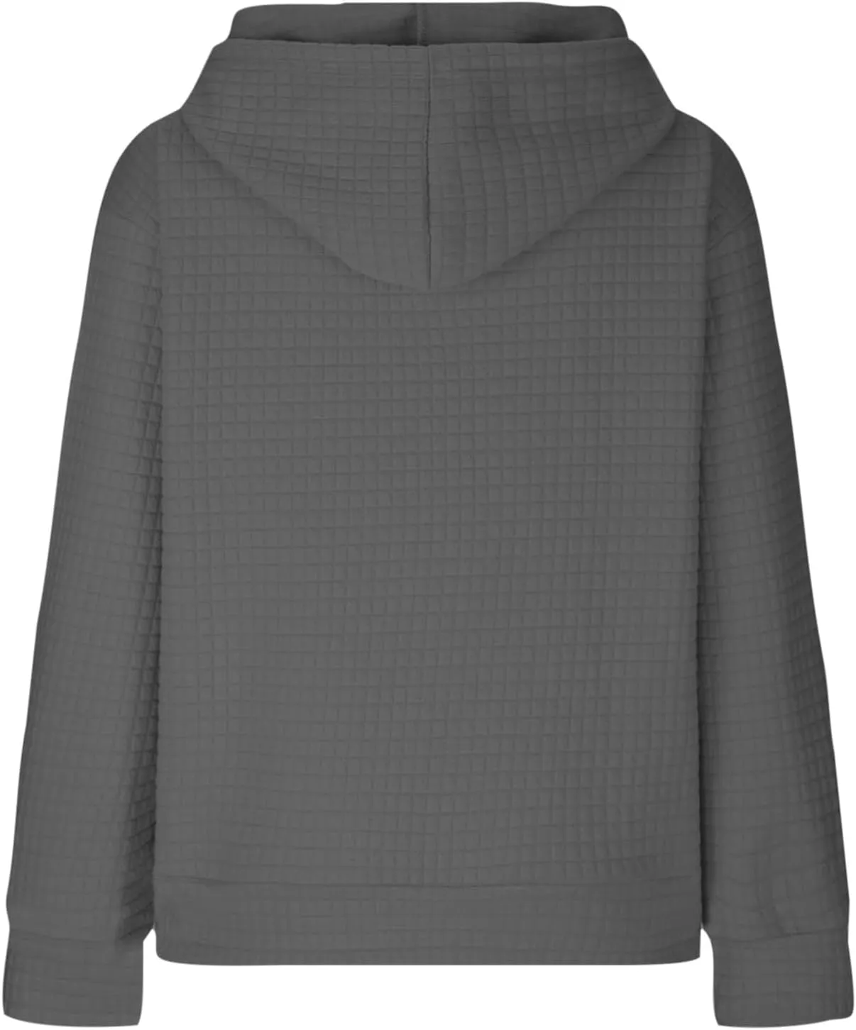 LRMQS Hoodies for Women Trendy Fall Fashion 2024 Waffle Knit Drawstring Pullover Sweatshirts Loose Fit Casual Cute Clothes