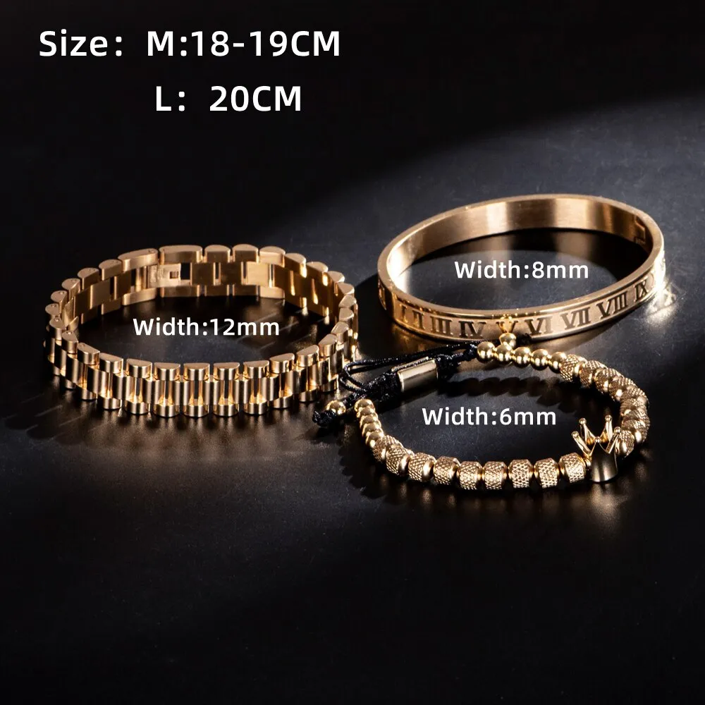 Luxury Crown Roman Numeral Bracelet