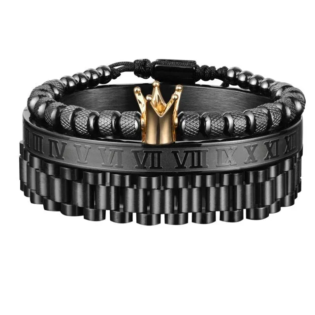 Luxury Crown Roman Numeral Bracelet