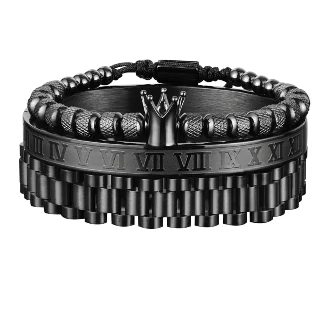 Luxury Crown Roman Numeral Bracelet