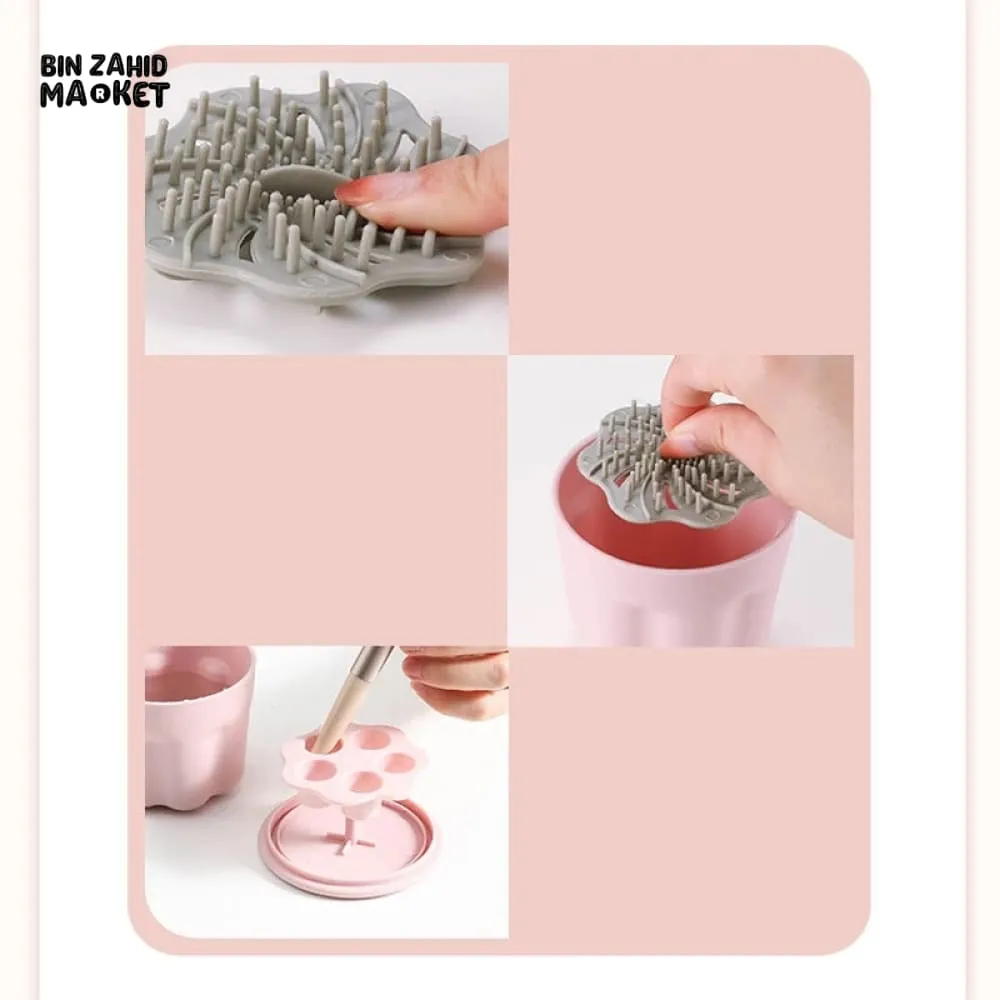MAKEUP BRUSHES CLEANER CUP