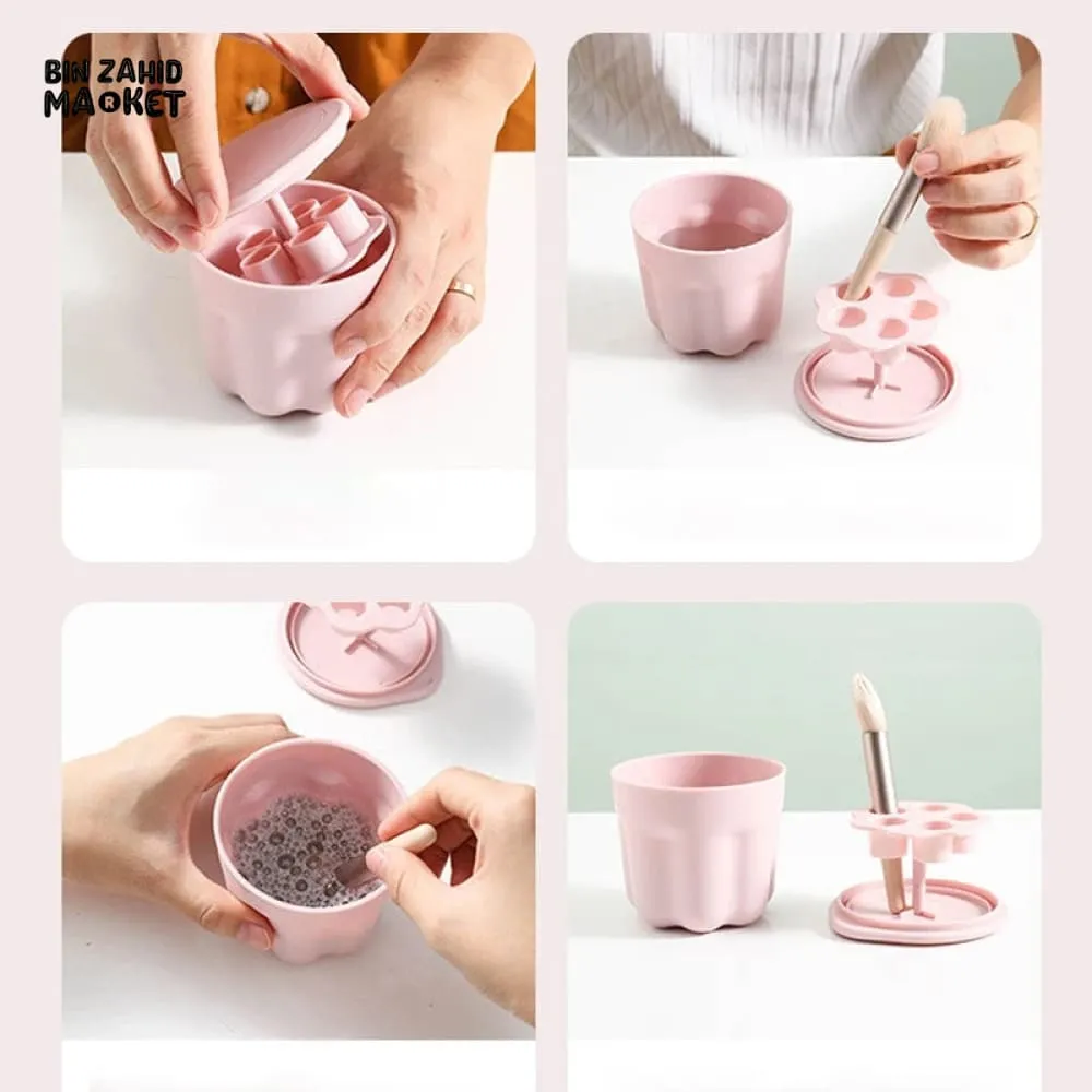 MAKEUP BRUSHES CLEANER CUP