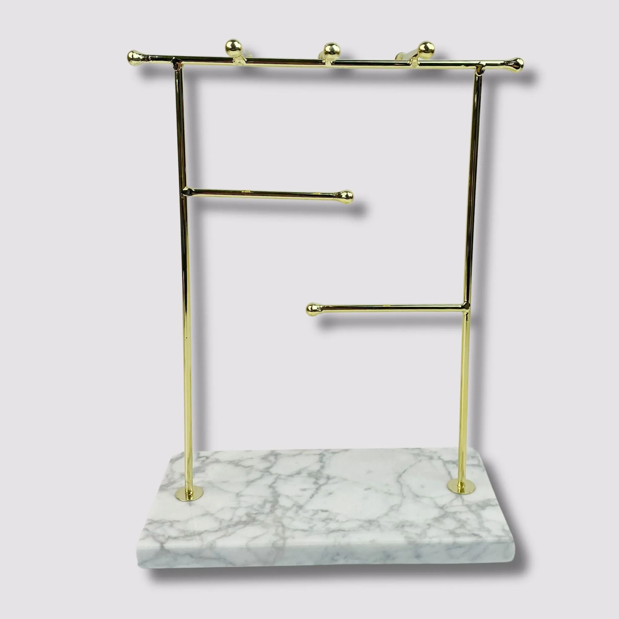 Marble & Gold Large Jewellery Tree Stand