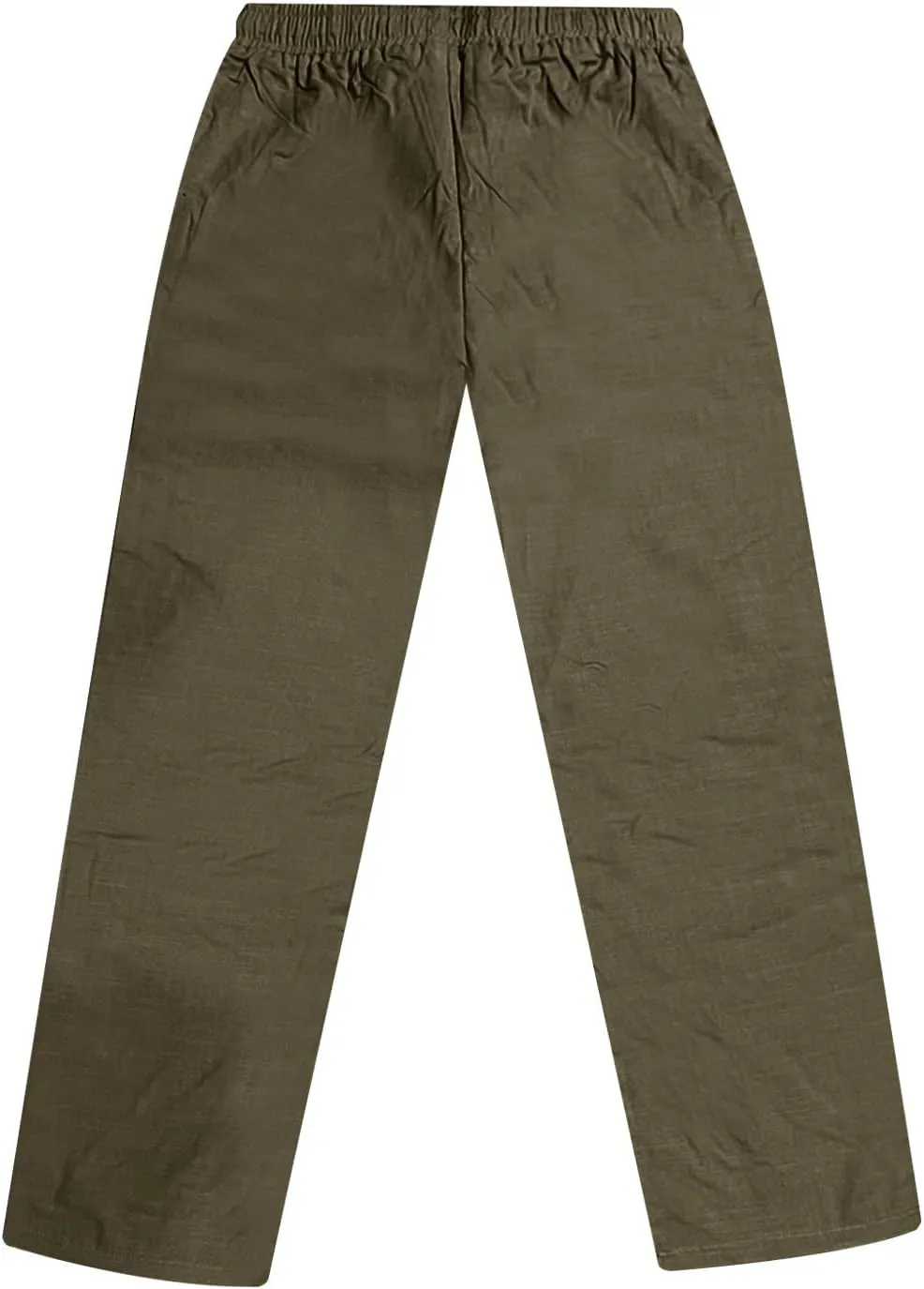 Mens Casual Pants Elastic Waist Drawstring Lightweight Slacks Loose Summer Beach Yoga Trousers Straight Leg Pants