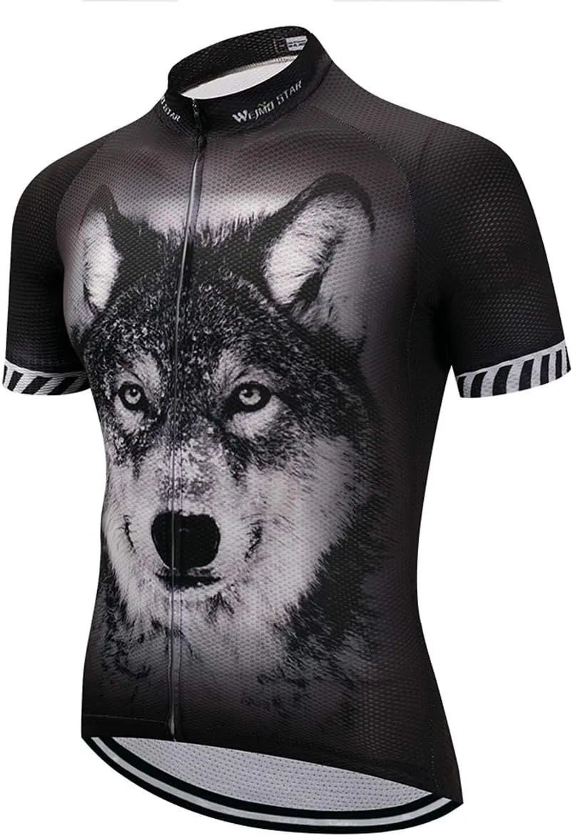 Mens Cycling Jersey Mens Bike Clothing Short Sleeve Pro MTB 3D Bicycle Shirts Tops Quick Dry,Pockets,Breathable