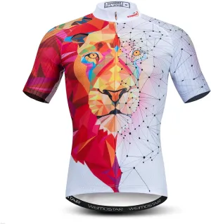 Mens Cycling Jersey Mens Bike Clothing Short Sleeve Pro MTB 3D Bicycle Shirts Tops Quick Dry,Pockets,Breathable