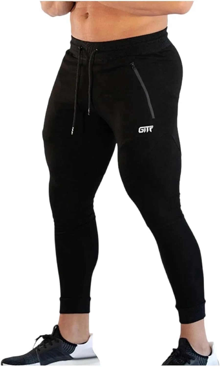 Mens Jogger Pants Slim Fit Elastic Waist Drawstring Sports Sweatpants Athletic Breathable Gym Running Pants