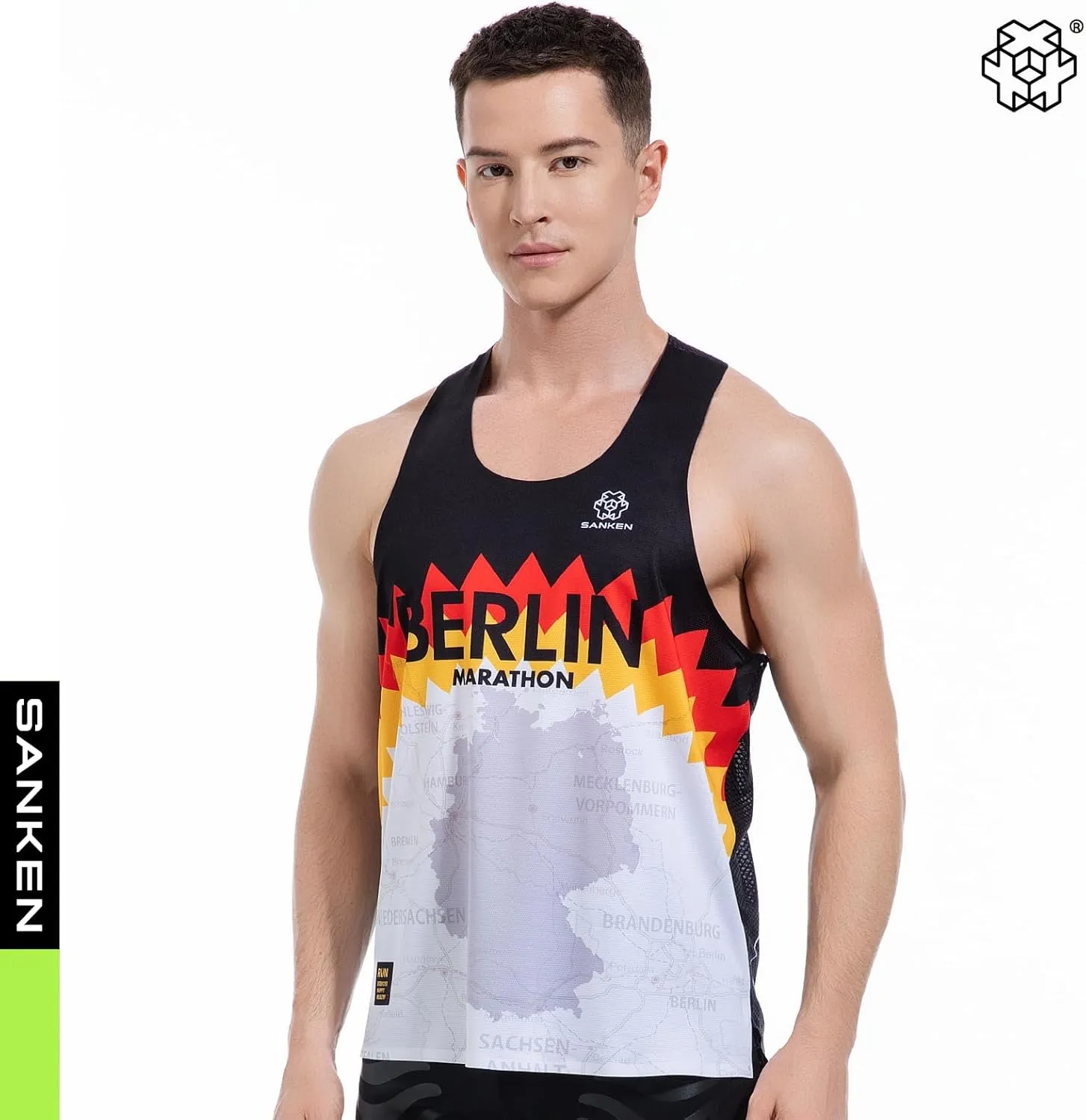 Men's Seamless Running Tank Tops Ultra Lightweight Marathon Singlets Breathable Race Vests Quick Dry Sleeveless Shirt