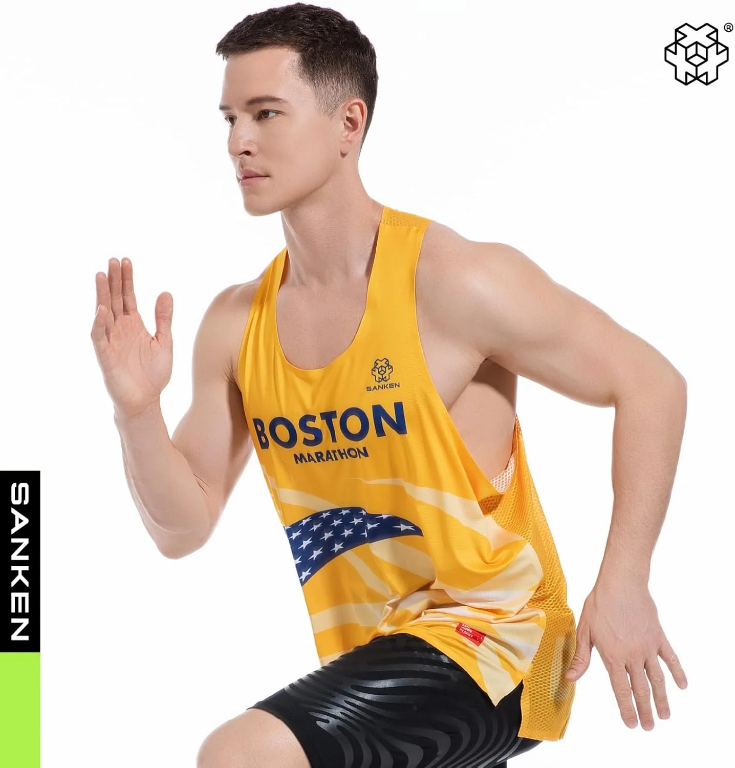 Men's Seamless Running Tank Tops Ultra Lightweight Marathon Singlets Breathable Race Vests Quick Dry Sleeveless Shirt