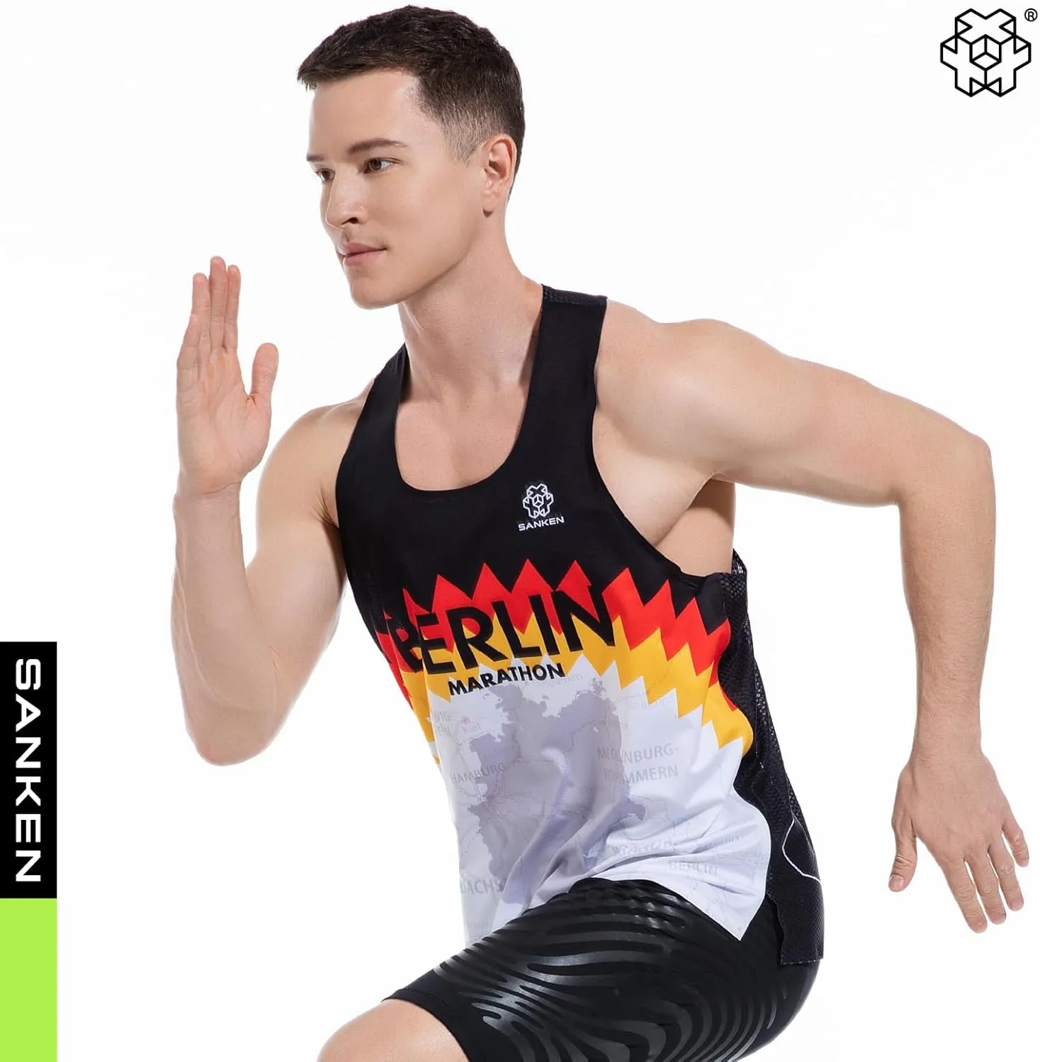 Men's Seamless Running Tank Tops Ultra Lightweight Marathon Singlets Breathable Race Vests Quick Dry Sleeveless Shirt