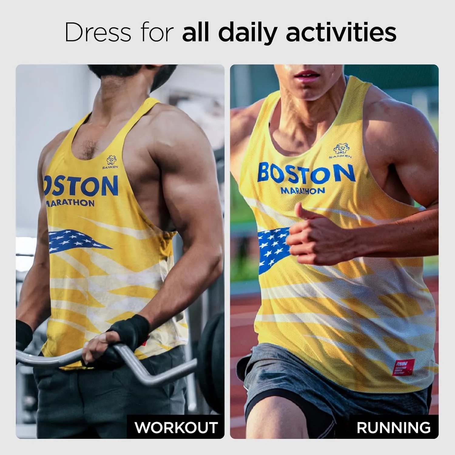 Men's Seamless Running Tank Tops Ultra Lightweight Marathon Singlets Breathable Race Vests Quick Dry Sleeveless Shirt